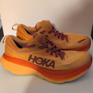 Hoka Men's Orange and Purple Athletic Shoes